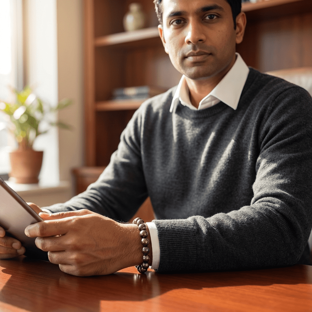 anvioprint raw pyrite bracelet for wealth & good luck | natural wealth attraction stone | unisex adjustable